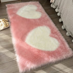 Pink + White Heart / 23.6x63 inches (60x160 cm)