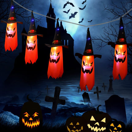 5 String Wizard Hats Halloween Decoration String Lights Horror