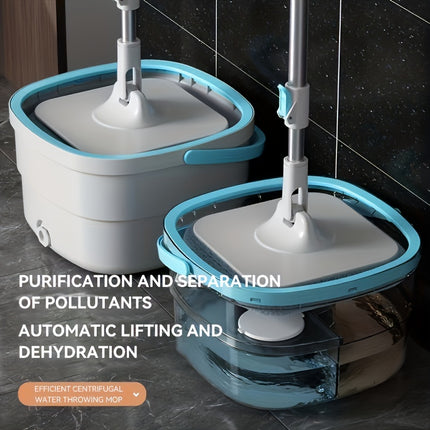 Mop and Bucket Set 4 Reusable Microfiber Mop Pads Included