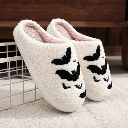 Funny Bat Slipper Halloween Pumpkin Flat Indoor House Shoes