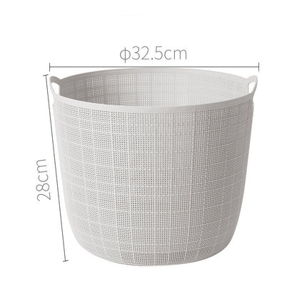 Home Simple Solid Color Clothes Storage Laundry Basket