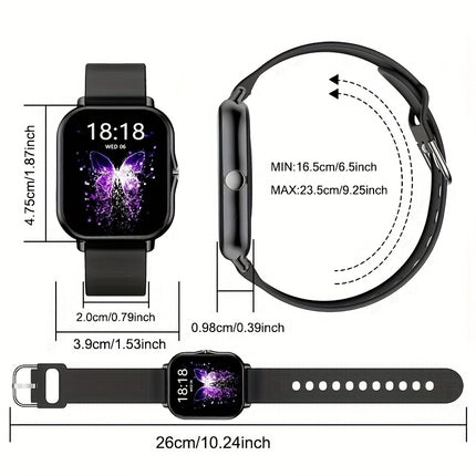 Full Touch Screen Smart Watch for Men & Women, Wireless Bluetooth Calling, 100+ Sports Modes,