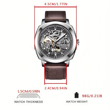 Men'S Watch Youth Model/Freshman Student Automatic Mechanical Hollow Glow-in-the-Dark Fashion