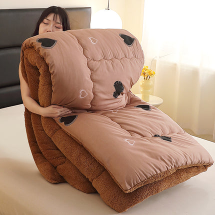 Warm Crystal Velvet Milk Velvet Single Color Warm Blanket and Thickened Quilt