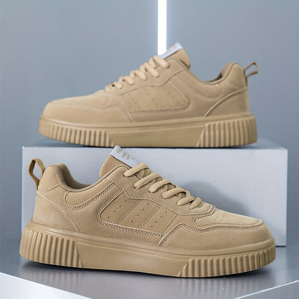 Men's Large Size Lace-Up Casual Skateboard Shoes Non-Slip MD Sole, Comfortable EVA Fabric Insole