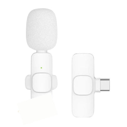 White One-to-two Wireless Neckline Clip Small Microphone