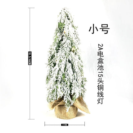 Festival Decoration Supplies With Lights PE Simulation Christmas Snow Sprayer Tree