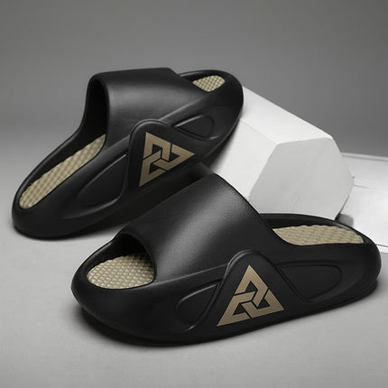 2 pcs Men'S Summer Slippers for Outdoor Use, Featuring a Trendy Korean Design with an Ultra-Thick,
