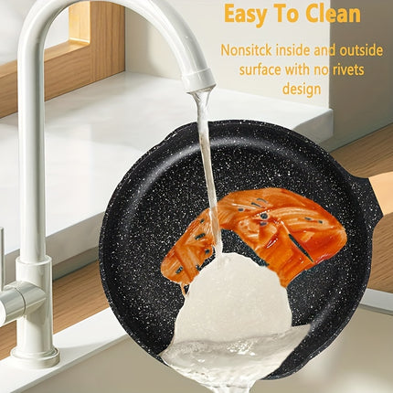 Pots and Pans Set with Lids, Granite Stone Cookware Sets Suitable for Gas, Electric,