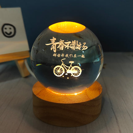 Usb Plug-in Luminous Crystal Ball Night Light