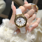 Rose Shell White Leather