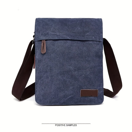A Men'S Shoulder Bag, Single Piece, Crossbody Canvas Bag