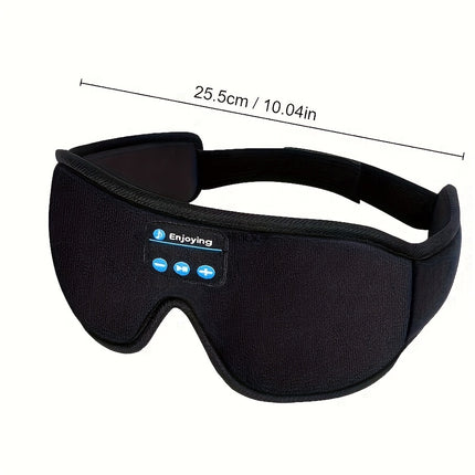 Wireless Sleep Headphones - Sleep Mask for Side Sleepers - Best Gift and Travel Essential (Dark Black)