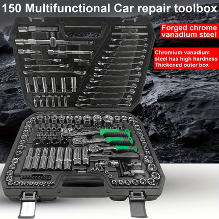 150/46pcs Auto Mechanical Repair Tool Set, Multifunctional with Socket, Wrench And Ratchet Set