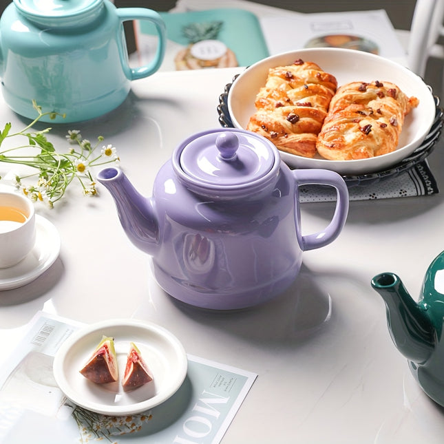 [Porcelain Tea Pot] Sweejar 35oz Porcelain Tea Pot with Removable 18/8 Stainless Steel Infuser