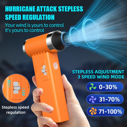 Turbo high-speed fan, 110000 rpm stepless adjustment, with light display, type-c charging, equipped