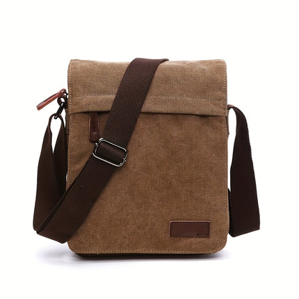 A Men'S Shoulder Bag, Single Piece, Crossbody Canvas Bag