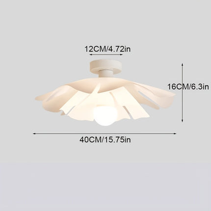 A minimalist ceiling light with rose petal design, classic and creative, made of PVC material, easy to install