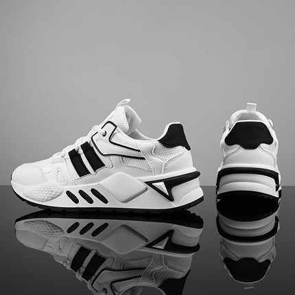 Sneakers, Men's Fashionable Thick-soled Shoes, Anti-slip Lace-up Low-top Running Shoes,