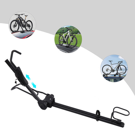Heavy-Duty Bike Rack with Anti-Theft Locks - Adjustable Bike Carrier, Foldable Roof Mount Bike Rack