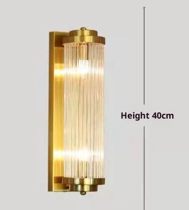 LED Bedroom Bedside Light Luxury Crystal Wall Lamp