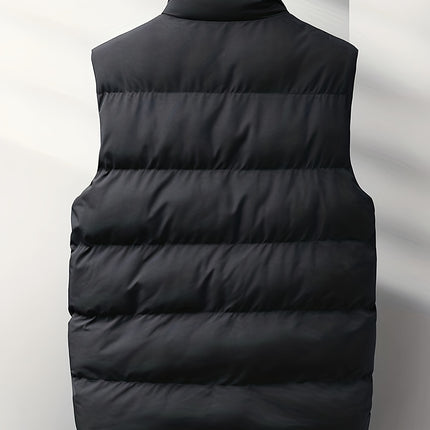 Men's Solid Color Stand Collar Jacket, Thin Lightweight Stylish Long Sleeve Coat Winter And Autumn Outdoor Clothes