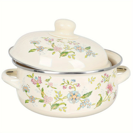 3pcs Enamel Palm Pots - Versatile Cooking, Stewing, Noodle, Salad, and Portable Outdoor Cooker