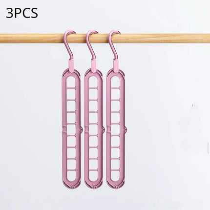 Multifunctional Hanger Nine-hole Hanger Seamless Folding Pant Rack Dormitory