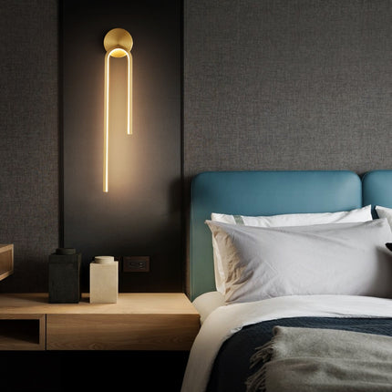 Modern Simple And Light Luxury Copper Wall Lamp Lamp In The Living Room