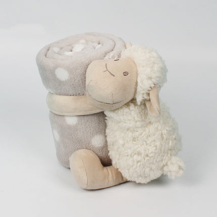 Doll Children's Birthday Gift White Lamb Holding Blanket Baby Toy