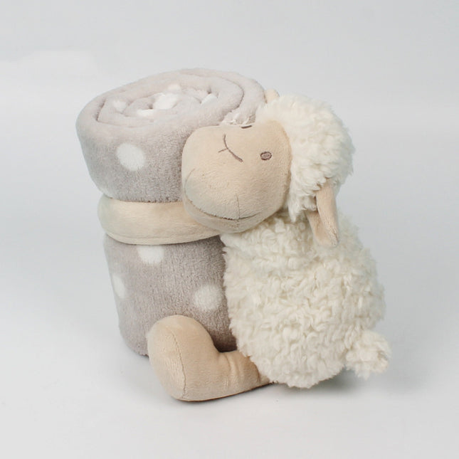 Doll Children's Birthday Gift White Lamb Holding Blanket Baby Toy