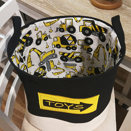 Canvas children cartoon toy storage bucket storage basket laundry bucket toy bucket finishing basket
