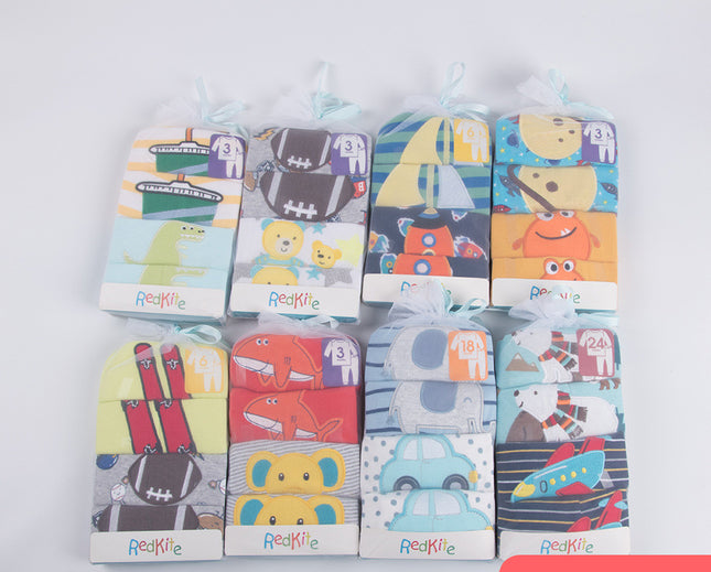 Baby Cotton Long-sleeved T-shirt Trousers 2 Sets