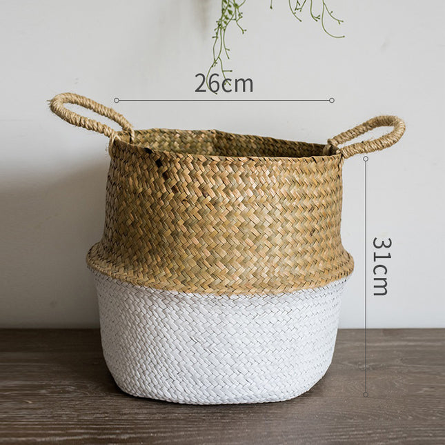 Straw storage basket, storage basket can be folded
