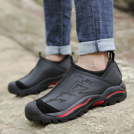 Cowhide hiking sneakers