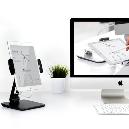Desktop phone tablet holder