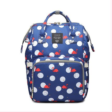 Flamingo Print Backpack Mother and Baby Bag