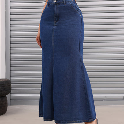 Women'S Denim Fashion Casual Bodycon Long Skirt