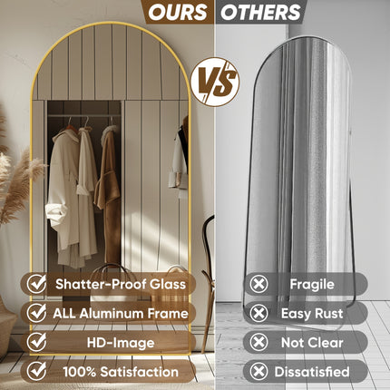 Full Length Mirror, Floor Mirror, Floor Standing Mirror Freestanding Arch Full Body