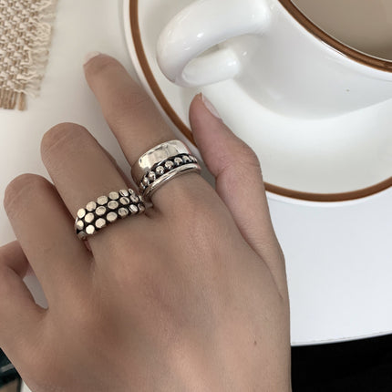 Luxury High-end Multi-layered Ring With A Polka-dot Design For Women