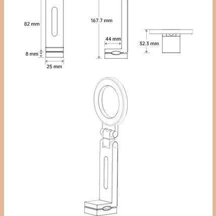 360-degree Rotating Folding Travel Mobile Phone Magnetic Bracket