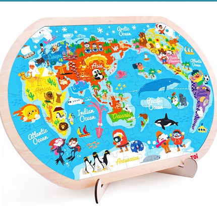 World Map Wooden Puzzle