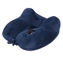 U-shaped inflatable neck pillow