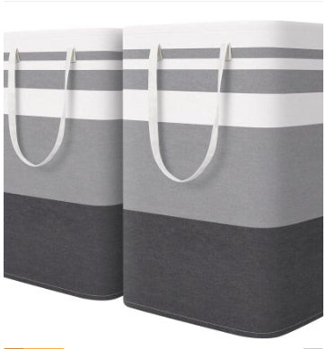 Foldable Moisture-proof Stripes Laundry Basket Dirty Clothes Basket Laundry Basket