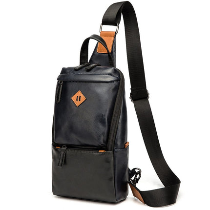 Cycling shoulder bag soft leather backpack