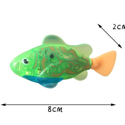 Pet Fish Electronic Cat Toys With Grass LED Light Toys