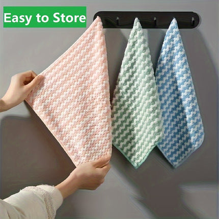 10 Pack Microfiber Cleaning Cloths & Reusable Kitchen Towels