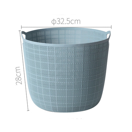 Home Simple Solid Color Clothes Storage Laundry Basket