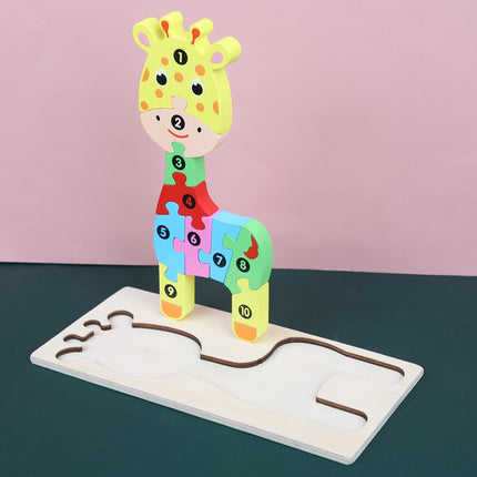 Wooden three-dimensional puzzle