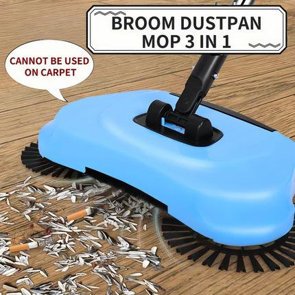 1pc Manual Sweeper Mop and Vacuum Combo for All Hard Floors Pet Hair